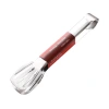 Stainless steel three-wire 7-inch bread tongs, barbecue tongs, kitchen food tongs, steamed bun tongs, cold dish food tongs Item Picture